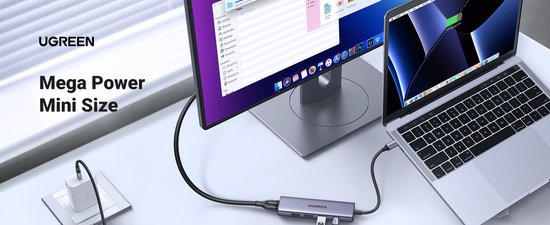Ugreen CM511 USB-C hub - 5-in-1 HDMI 1.4 3x USB-A PD 100W - Grey