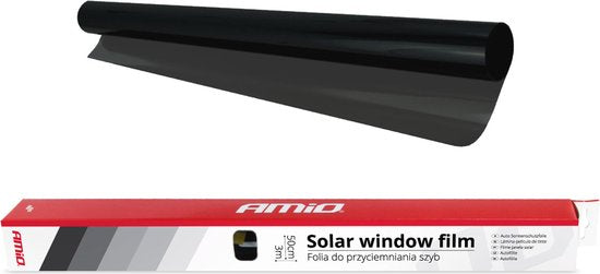 Amio auto raamfolie - 5% lichtdoorlaat - zwart - 0,5×3 m