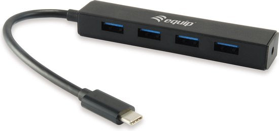 Equip USB-C hub - multi-port 4 ports USB 3.2 Gen 2 - Black