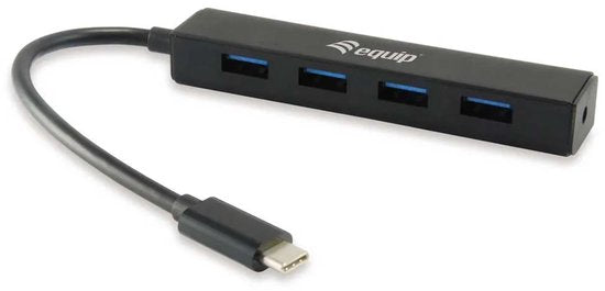 Equip USB-C hub - multiport 4 poorten USB 3.2 Gen 2 - Zwart