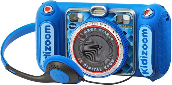 VTech KidiZoom Duo DX kindercamera - 10-in-1 interactief - 4-10 jaar - Blauw