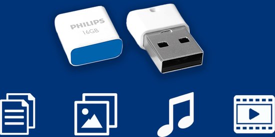 Philips Pico USB stick - 2.0 - 16 GB - Blue