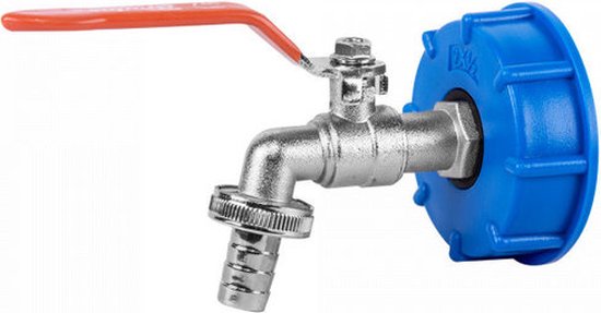 Bradas IBC adapter set - S60×6 kraan met 3/4" aansluiting