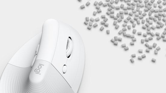 Logitech Lift Mouse - Vertical Ergonomic Right-Handed - White