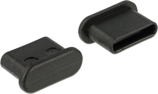 USB-C poortbeschermer - afsluitcover zonder greep - zwart - 10 stuks