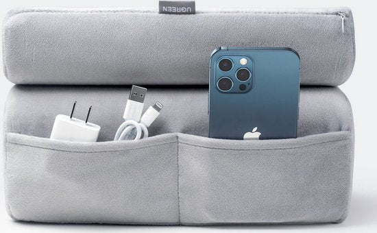 UGREEN Universele Opvouwbare Standaard voor Telefoon/Tablet/iPad/E-reader van 4.7 tot 12.9 Inch - Verstelbare Kussenhouder voor Smartphones - Tablet houder kussen - Ideaal voor op schoot - Grijs