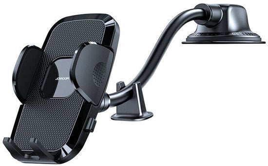 Joyroom phone holder - car dashboard windshield flexible arm - Black