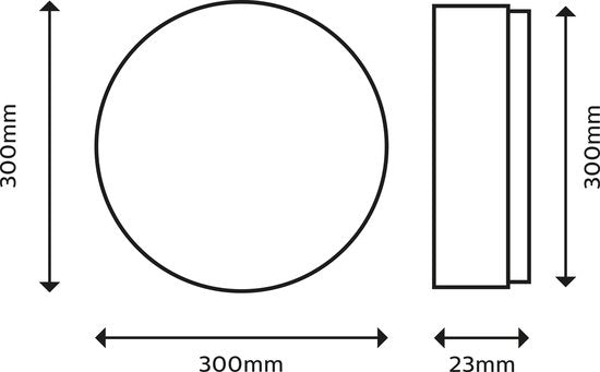 Philips SuperSlim bathroom ceiling light - round 18W - Black