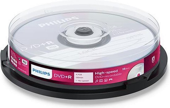 Philips DVD+R - DR4S6B10F 4.7GB 16x - spindle 10 pieces