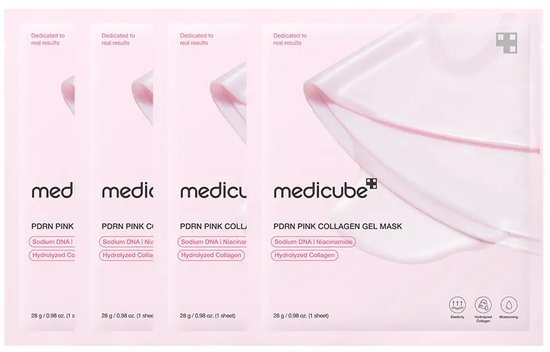 Medicube PDRN Pink Collagen Facial Mask - gel - 4 pieces