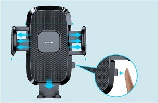 Joyroom telefoonhouder - auto dashboard voorruit flexibele arm - Zwart