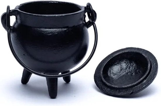 Heksenketel - gietijzer 9×8 cm - Zwart
