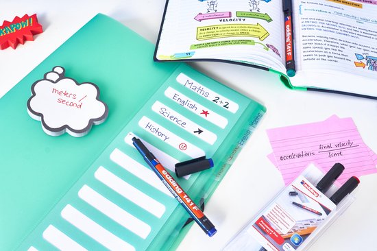 Edding 141 F permanent pen set of 4 - 0.6 mm - black, red, blue, green