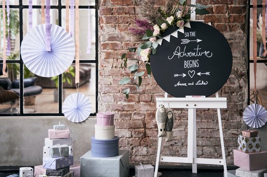 Edding 4095 chalk marker set of 5 - round nib 2-3 mm - wipeable - White