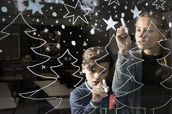 Edding 4095 Chalk Markers - Washable Round Nib 2-3 mm - 9 Colors - 10 Pieces