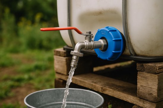 Bradas IBC adapter set - S60×6 kraan met 3/4" aansluiting