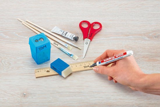 Edding 400 permanent marker set of 4 - round nib 1 mm - Black