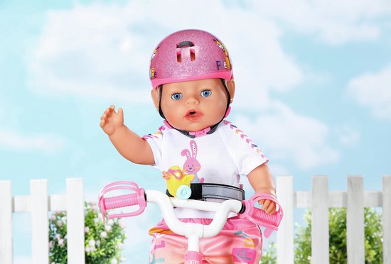 BABY born fietshelm - met glitters - Roze