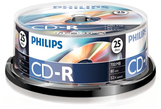 Philips CD-R - 700 MB/80 min 52x - 25 pieces