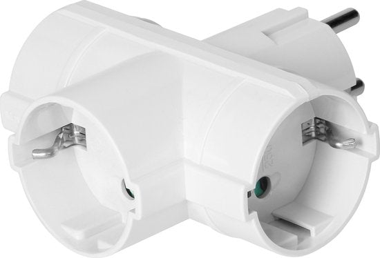 Orno stopcontact splitter - verticaal 3-voudig 16A - Wit