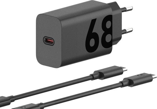 Motorola TurboPower thuislader - 68W met USB-C kabel - Zwart