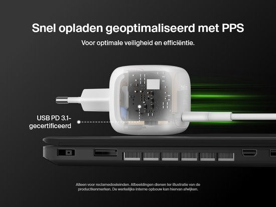 Belkin USB-C Wall Charger - 65W Universal - laptop/tablet/smartphone