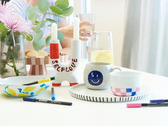 Edding 4200 porcelain pens 3 sets of 18 - basic/warm/cool colors