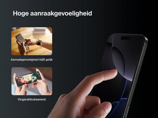 Belkin InvisiGlass screen protector - iPhone 16 Pro Max - antimicrobial privacy