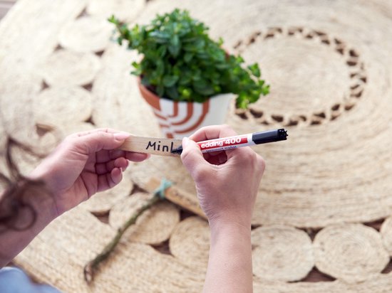 Edding 400 permanent marker set of 4 - round nib 1 mm - Black