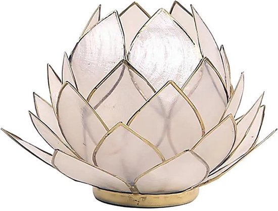 Lotus sfeerlicht - schelp 15×15 cm - Naturel - Goudkleurig