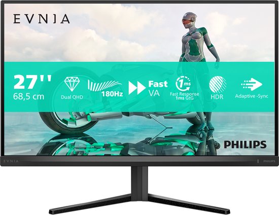 Philips Evnia 5000 series monitor - 27M2N3500NL QHD 180Hz - 27 inch