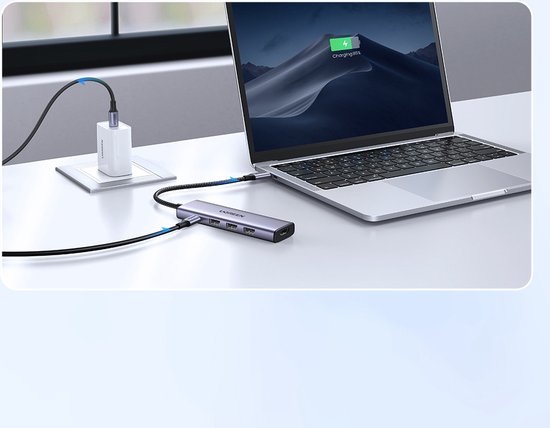 Ugreen CM511 USB-C hub - 5-in-1 HDMI 1.4 3x USB-A PD 100W - Grey