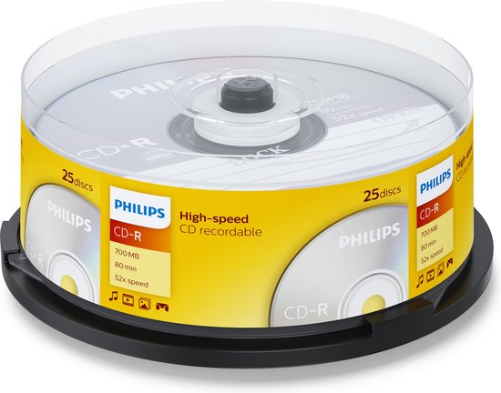Philips CD-R - 700 MB/80 min 52x - 25 pieces