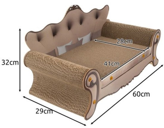 Purlov cat scratching sofa - MDF and cardboard