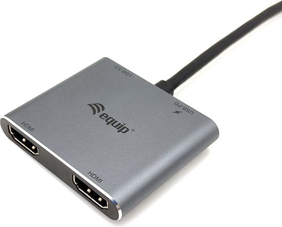 Equip 133484 USB hub - USB 3.2 Type-C - 5000 Mbit/s - Zilver