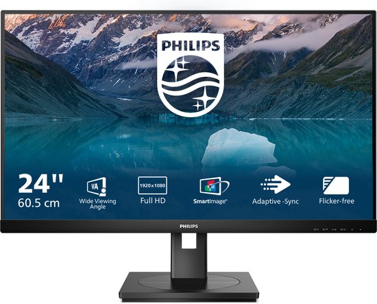 Philips S Line monitor - 24 inch Full HD - Adjustable USB hub - 242S9JML