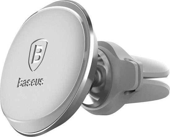 Baseus telefoonhouder - magnetisch ventilatierooster auto - Zilver