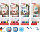 Edding 4200 porseleinstiften set van 24 - penseelpunt 1-4 mm - vivid/warm/cool/family kleuren