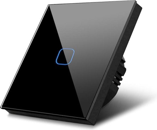 Maclean Touch Light Switch - Tempered Glass with LED-Illuminated Button