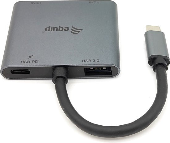 Equip 133484 USB hub - USB 3.2 Type-C - 5000 Mbit/s - Zilver