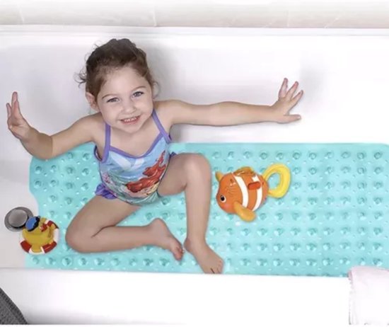 Ruhhy Bath Mat - Anti-slip 100×40 cm - Blue