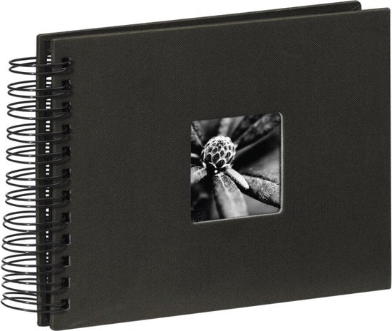 Fine Art Spiral Album - 17×22 cm 50 Black Pages - Black