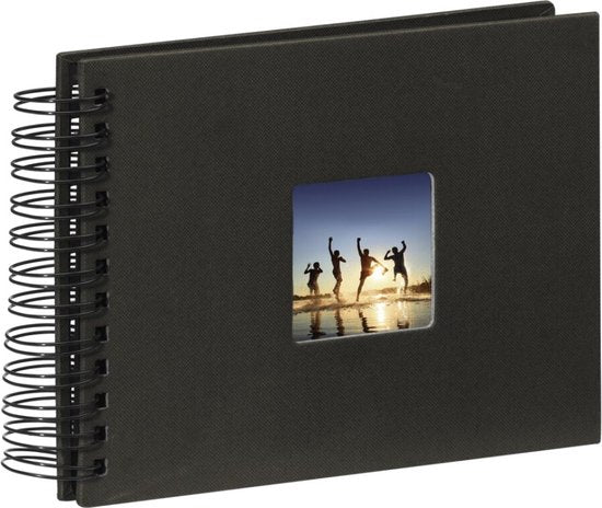 Fine Art Spiral Album - 17×22 cm 50 Black Pages - Black