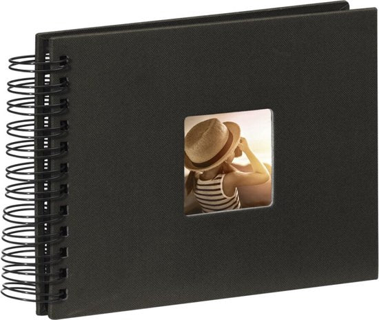Fine Art Spiral Album - 17×22 cm 50 Black Pages - Black