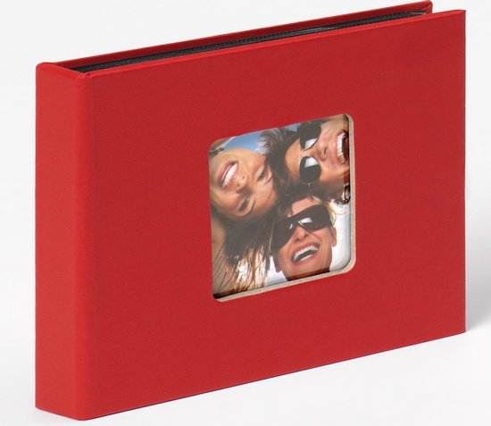 Walther Fun fotoalbum - insteek 36 foto's 10×15 cm - rood linnenstructuur