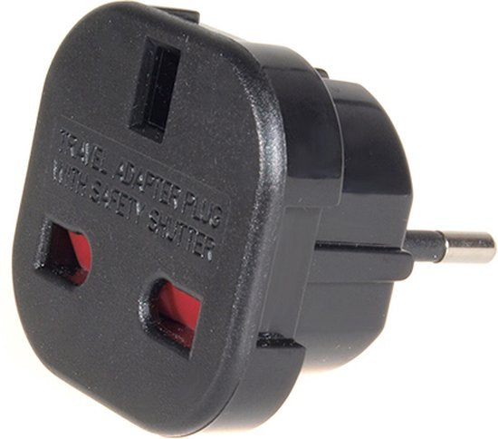 Maclean adapter - British UK to European EU plug