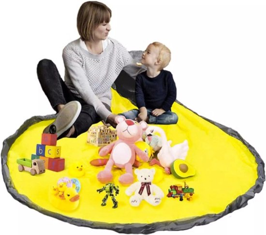 Lego storage bag - play mat organizer - Yellow