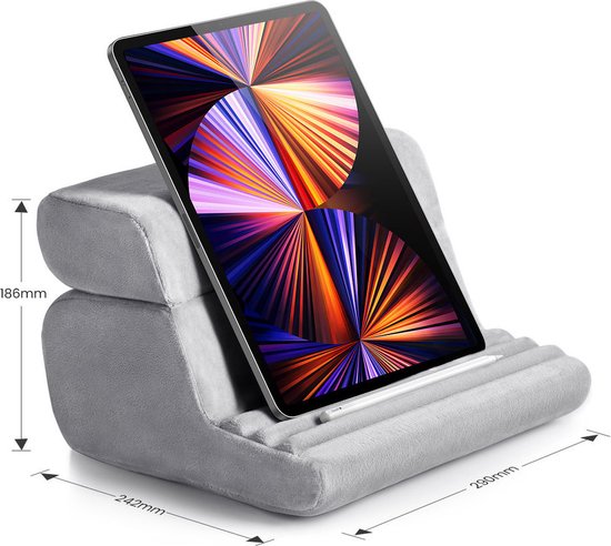 UGREEN Universele Opvouwbare Standaard voor Telefoon/Tablet/iPad/E-reader van 4.7 tot 12.9 Inch - Verstelbare Kussenhouder voor Smartphones - Tablet houder kussen - Ideaal voor op schoot - Grijs