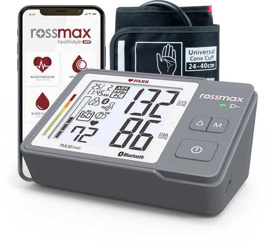 Rossmax Z5 bloeddrukmeter - bovenarm bluetooth - hartstichting gevalideerd - AFib detectie