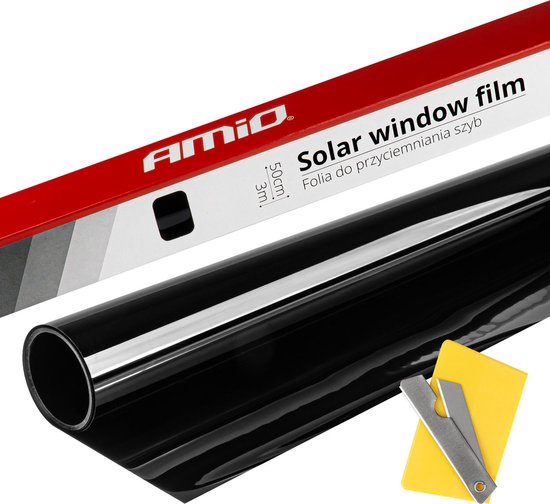 Auto raamfolie - solar ultra dark - zwart 1% - 0,5×3 m